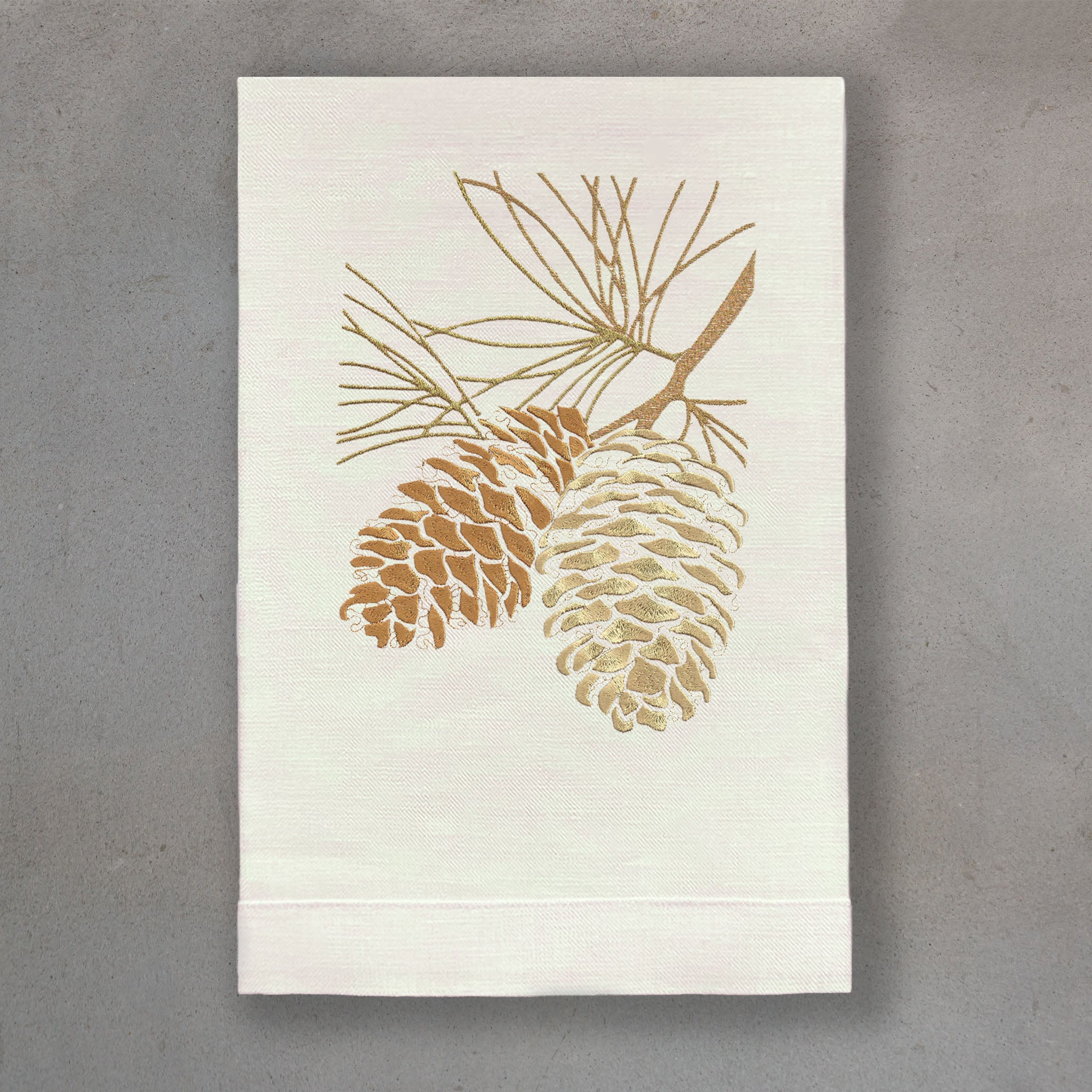 Cones Gold | Ivory Linen