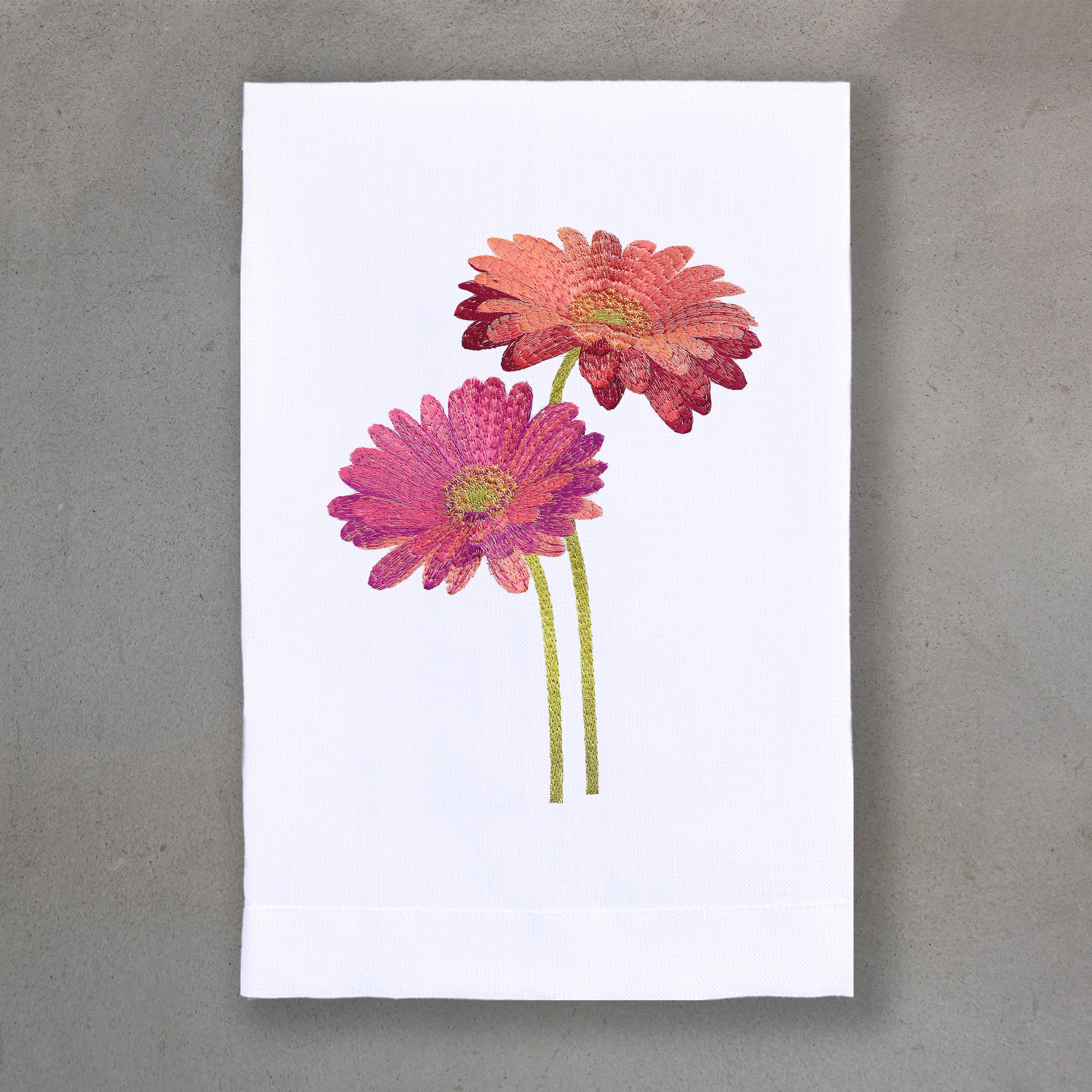 Gerbera Pink | White Linen