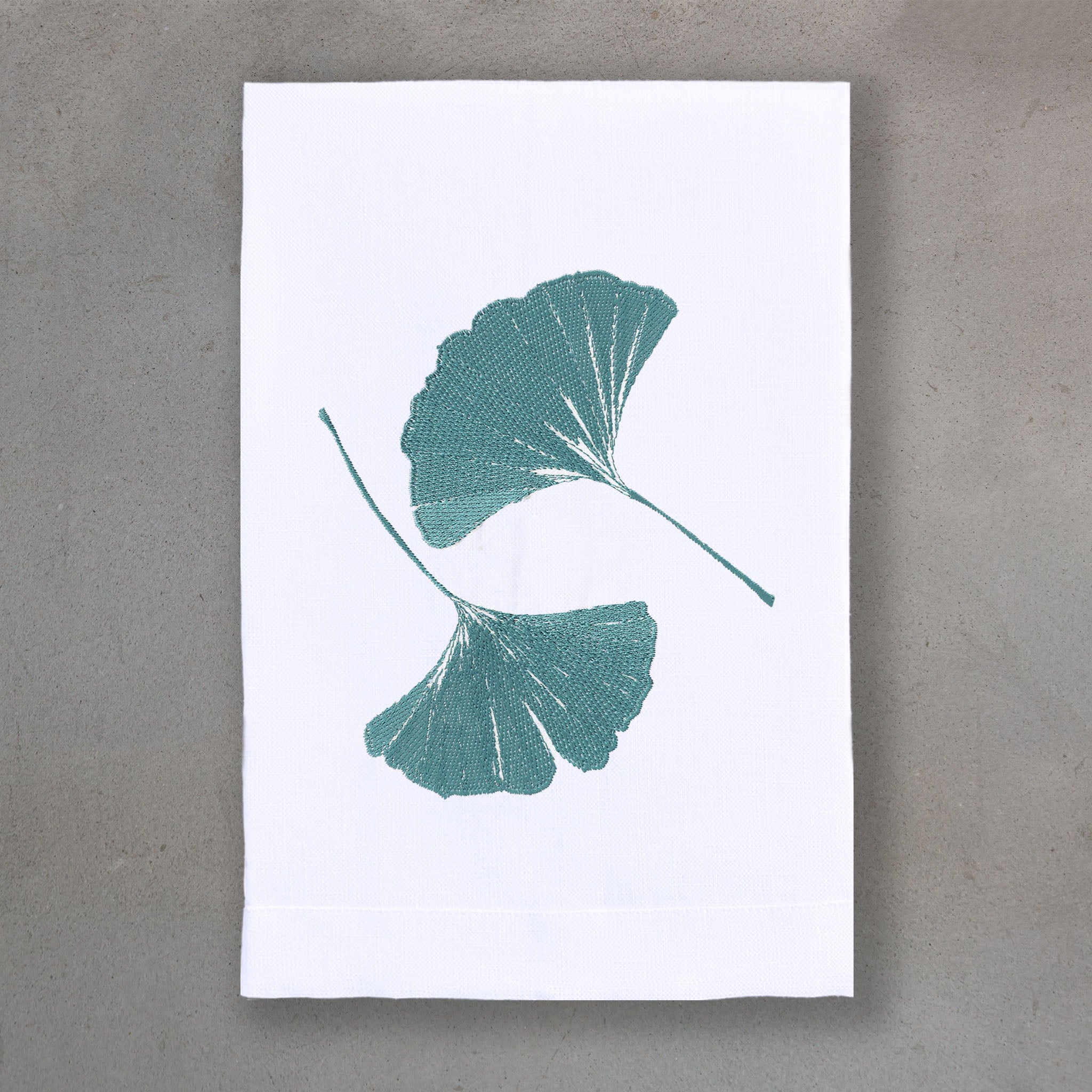 Ginkgo Blue | White Linen