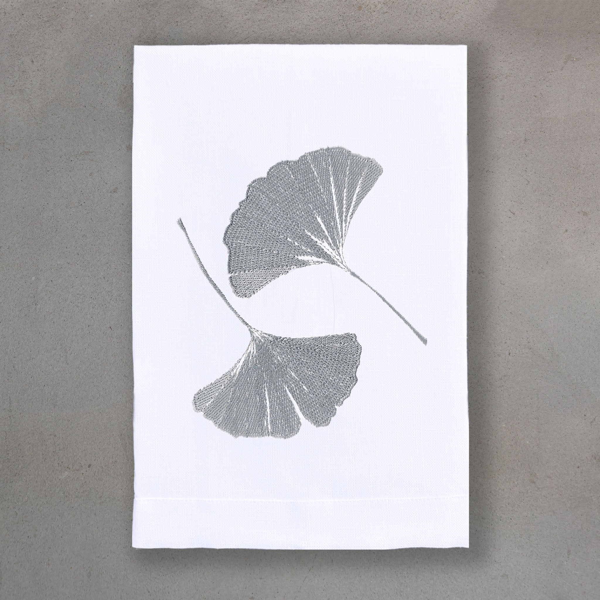 Ginkgo Silver | White Linen