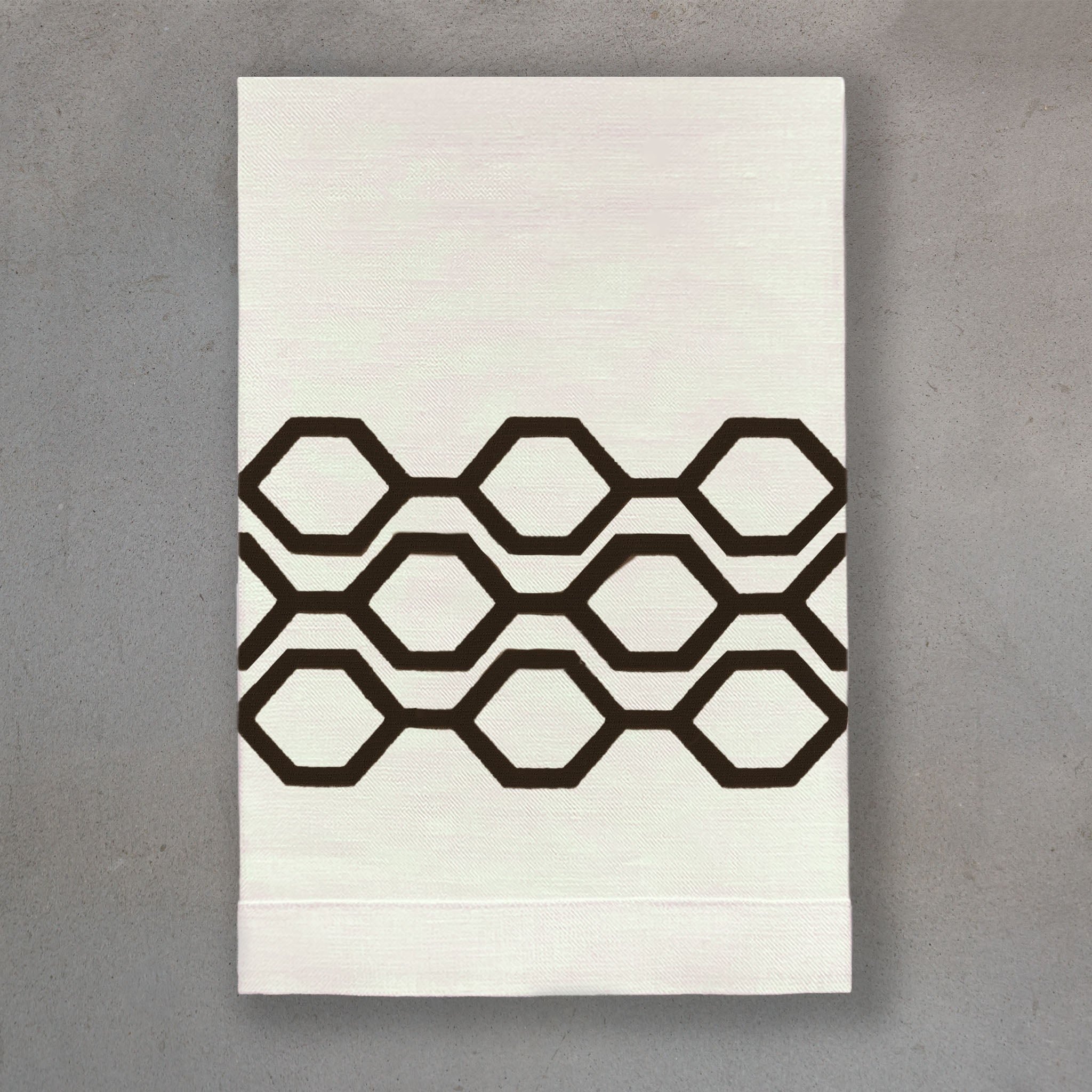 Honeycomb Black | Ivory Linen