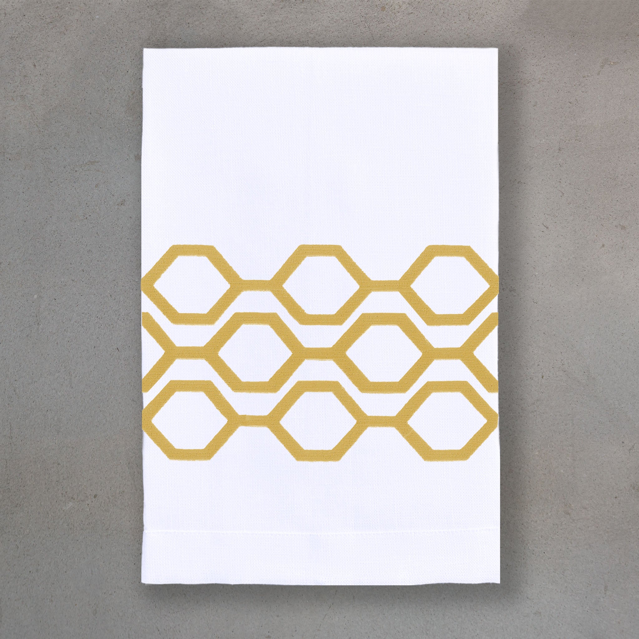 Honeycomb Gold | White Linen