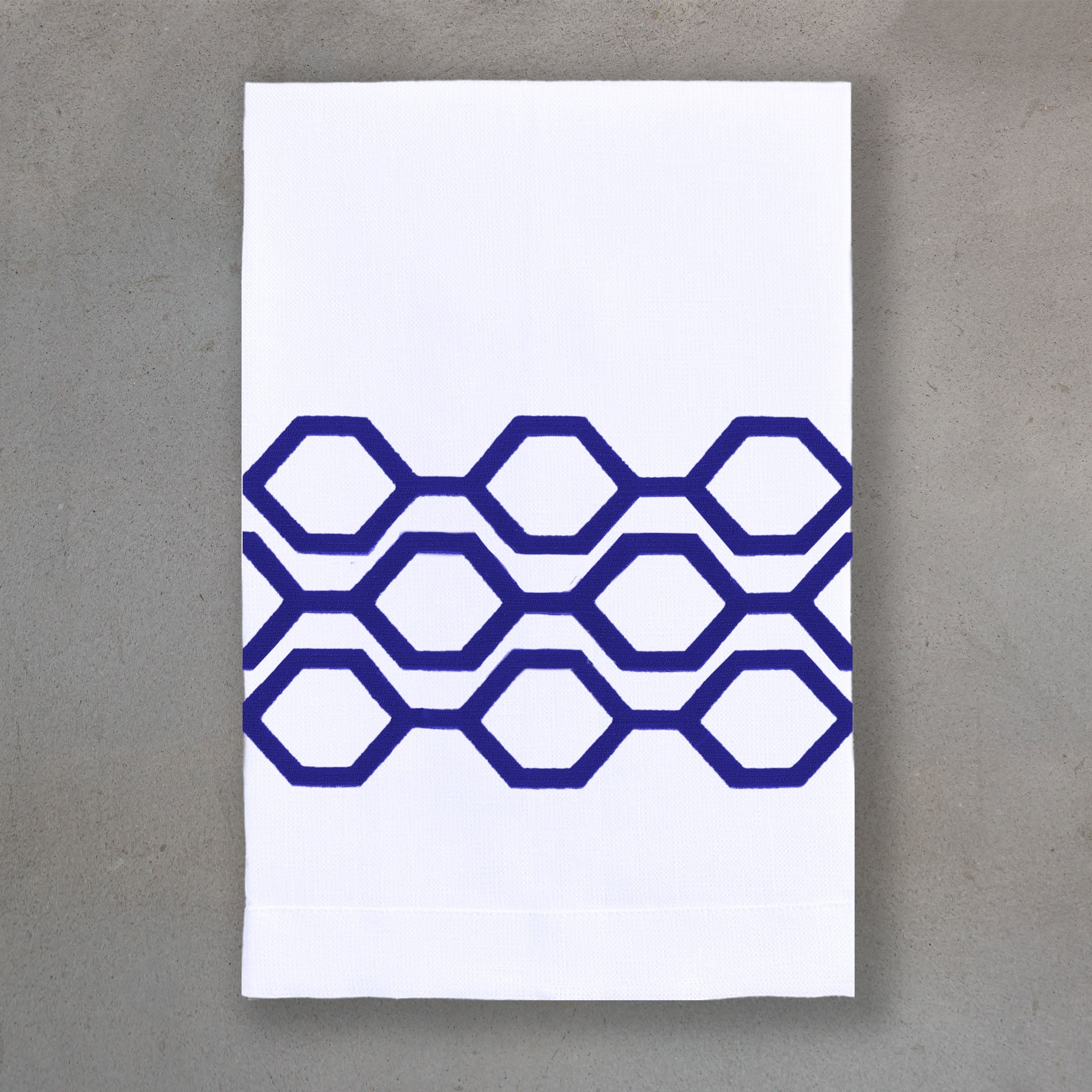 Honeycomb Lapis | White Linen