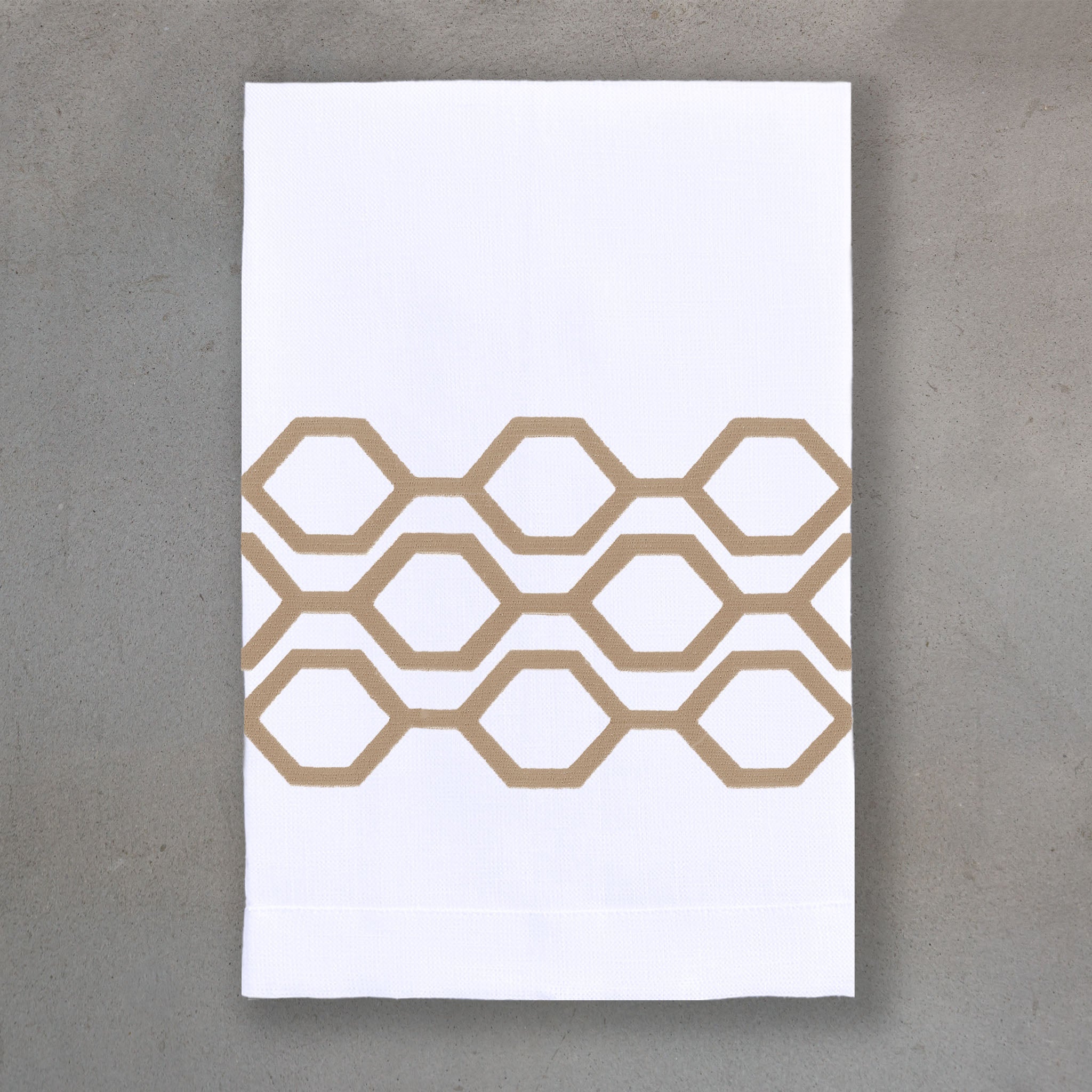 Honeycomb Pewter | White Linen