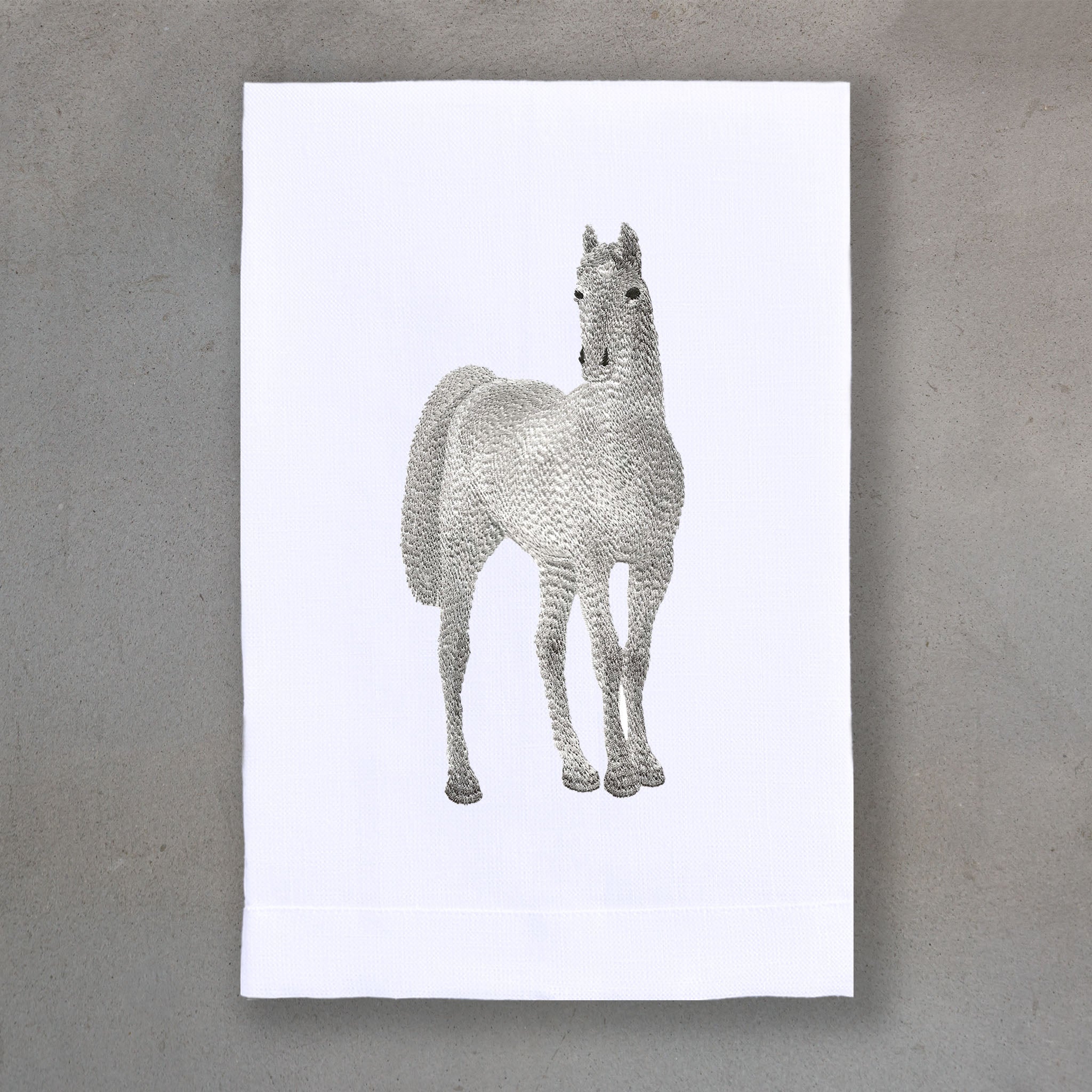 Horse Gray | White Linen