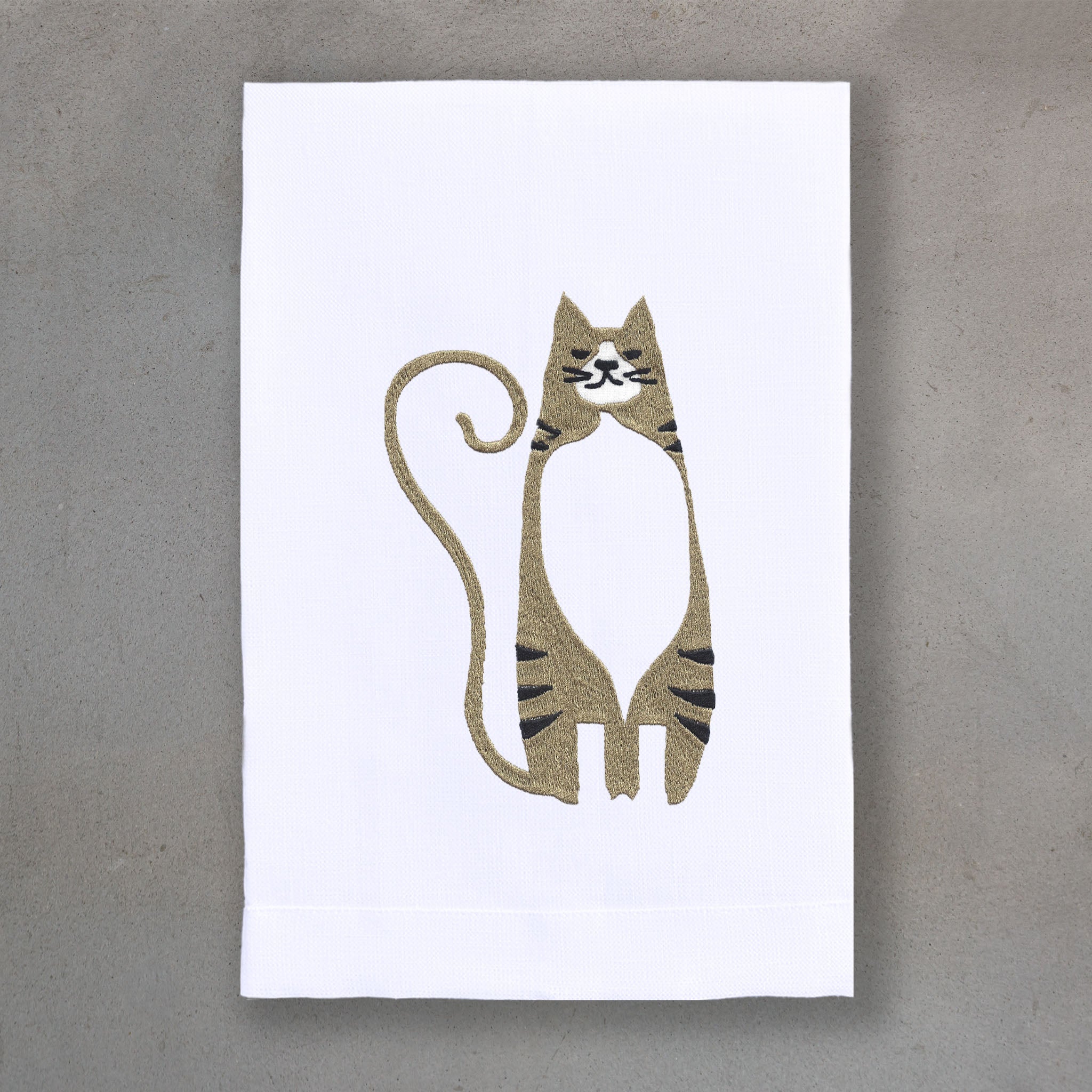 Kitty Tabby | White Linen