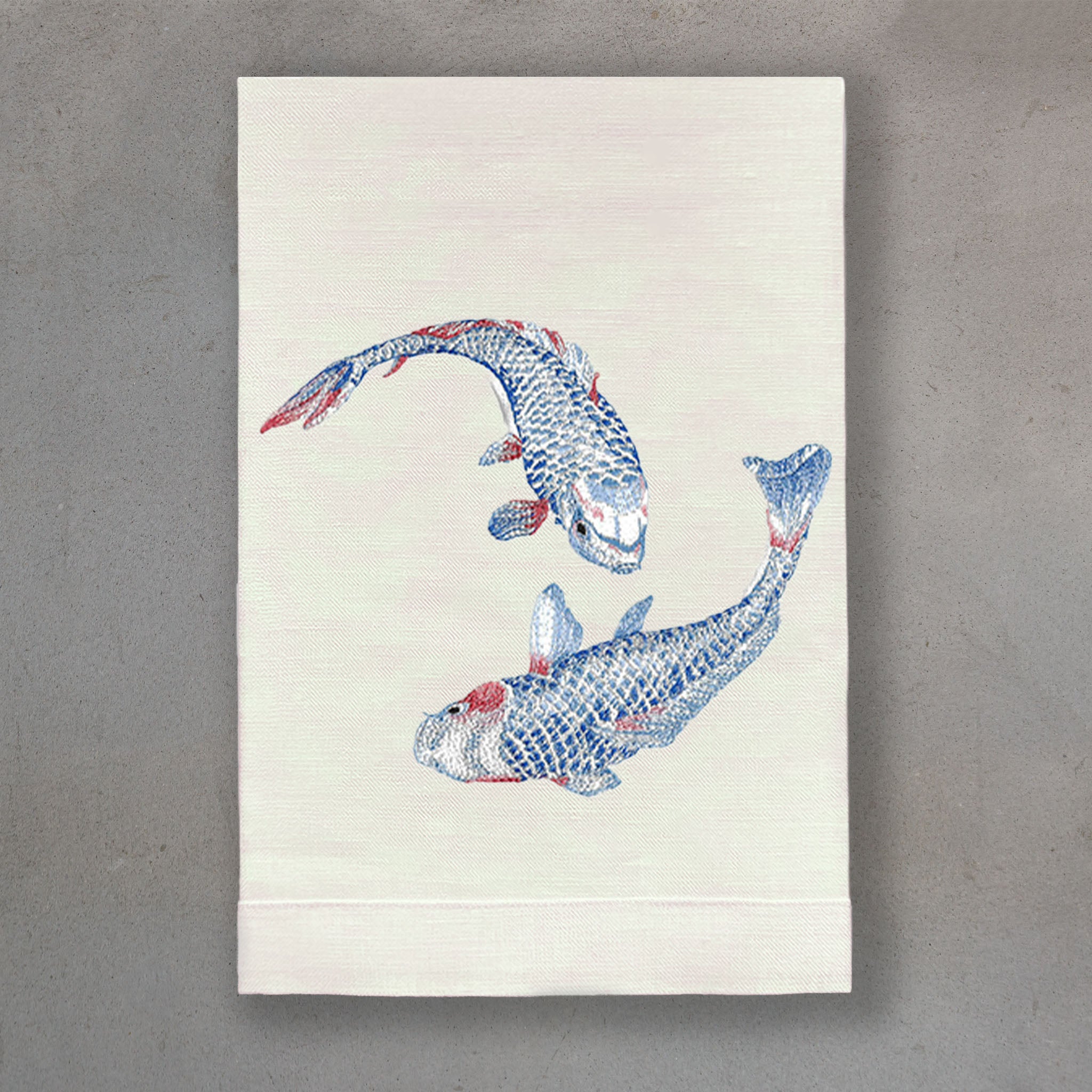 Koi Blue | Ivory Linen