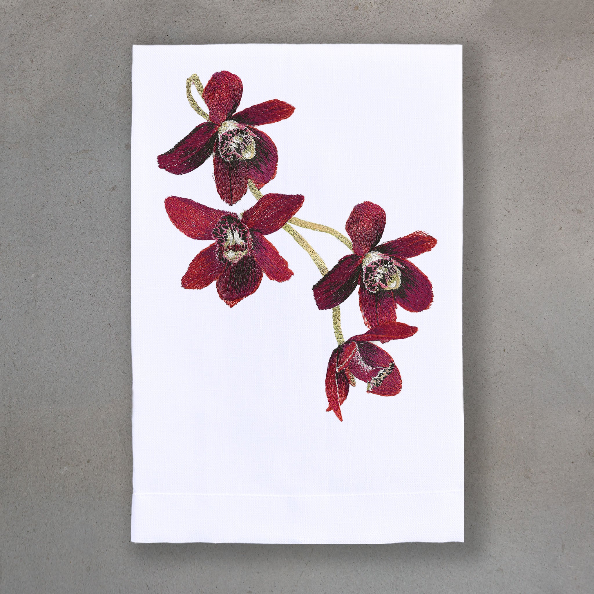 Orchid Red | White Linen