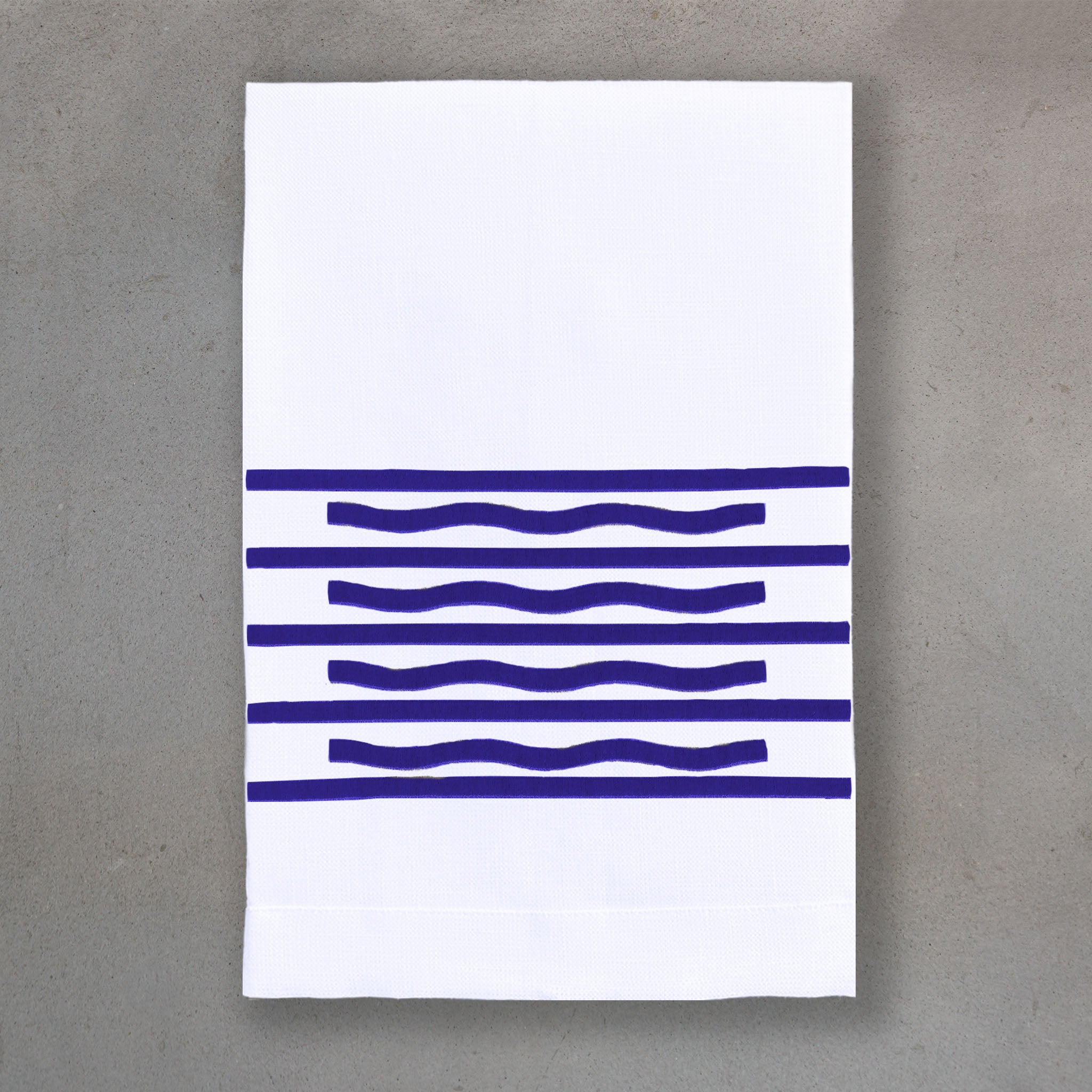 Rhythms Lapis | White Linen