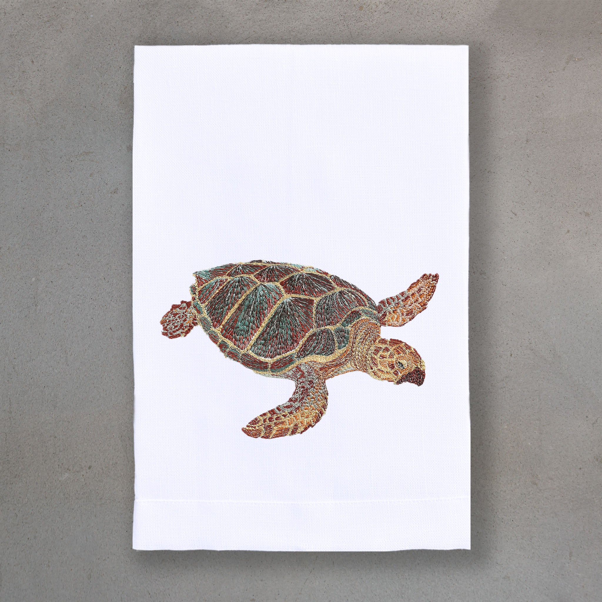 Sea Turtle Green | White Linen