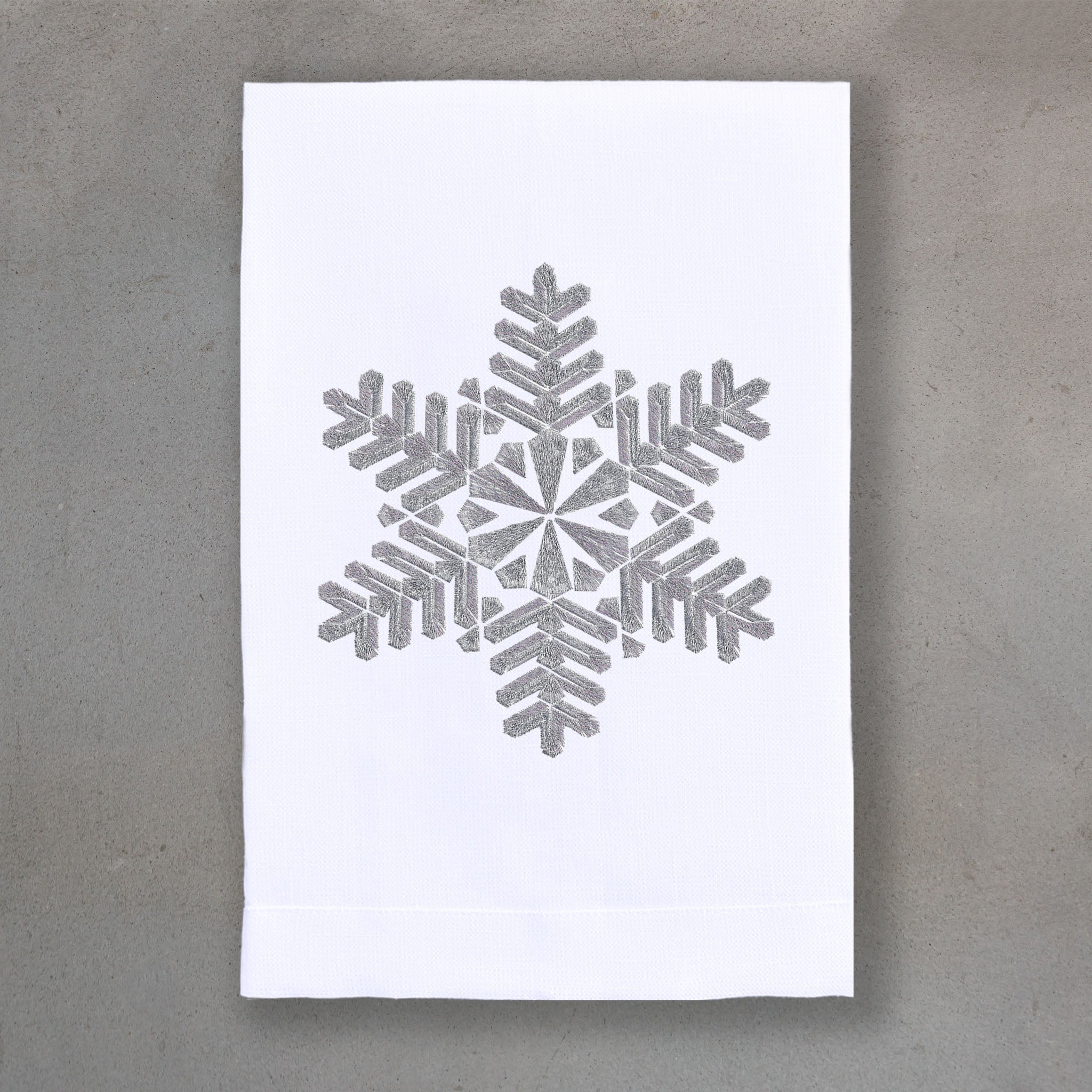 Snowflake Sterling | White Linen