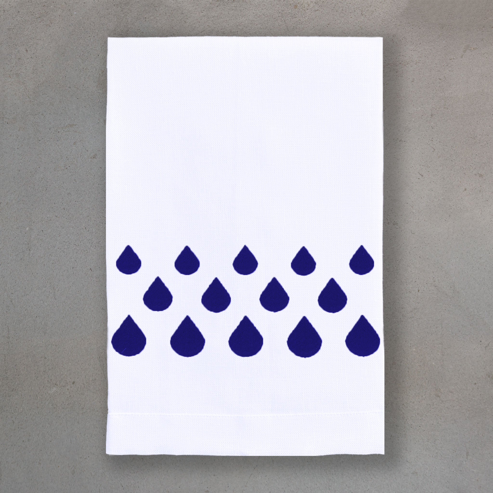 Teardrops Lapis | White Linen