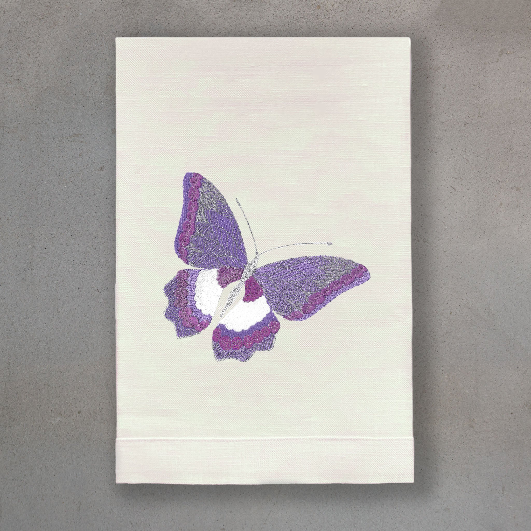 Trop Bfly Amethyst | Ivory Linen