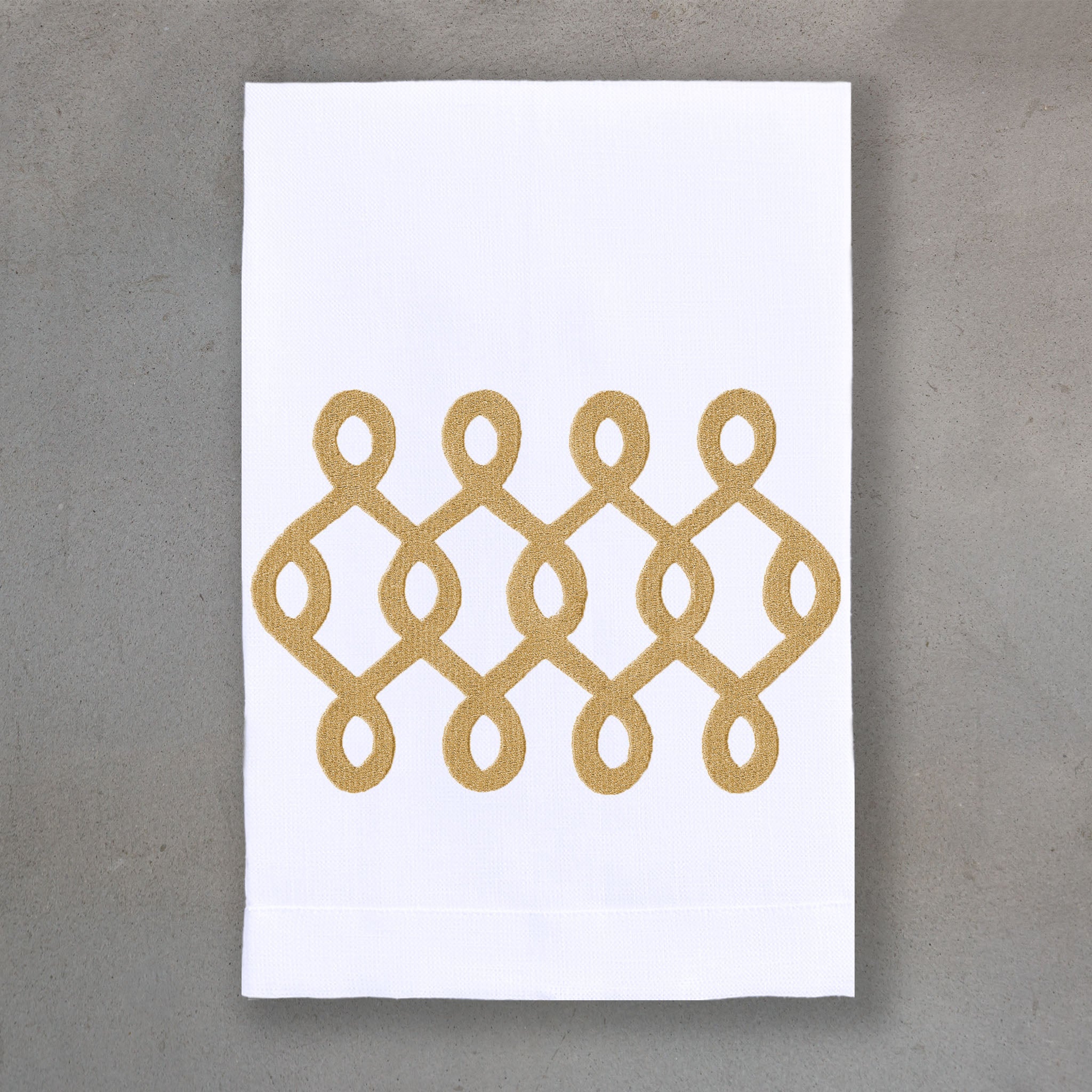 Twist Gold | White Linen